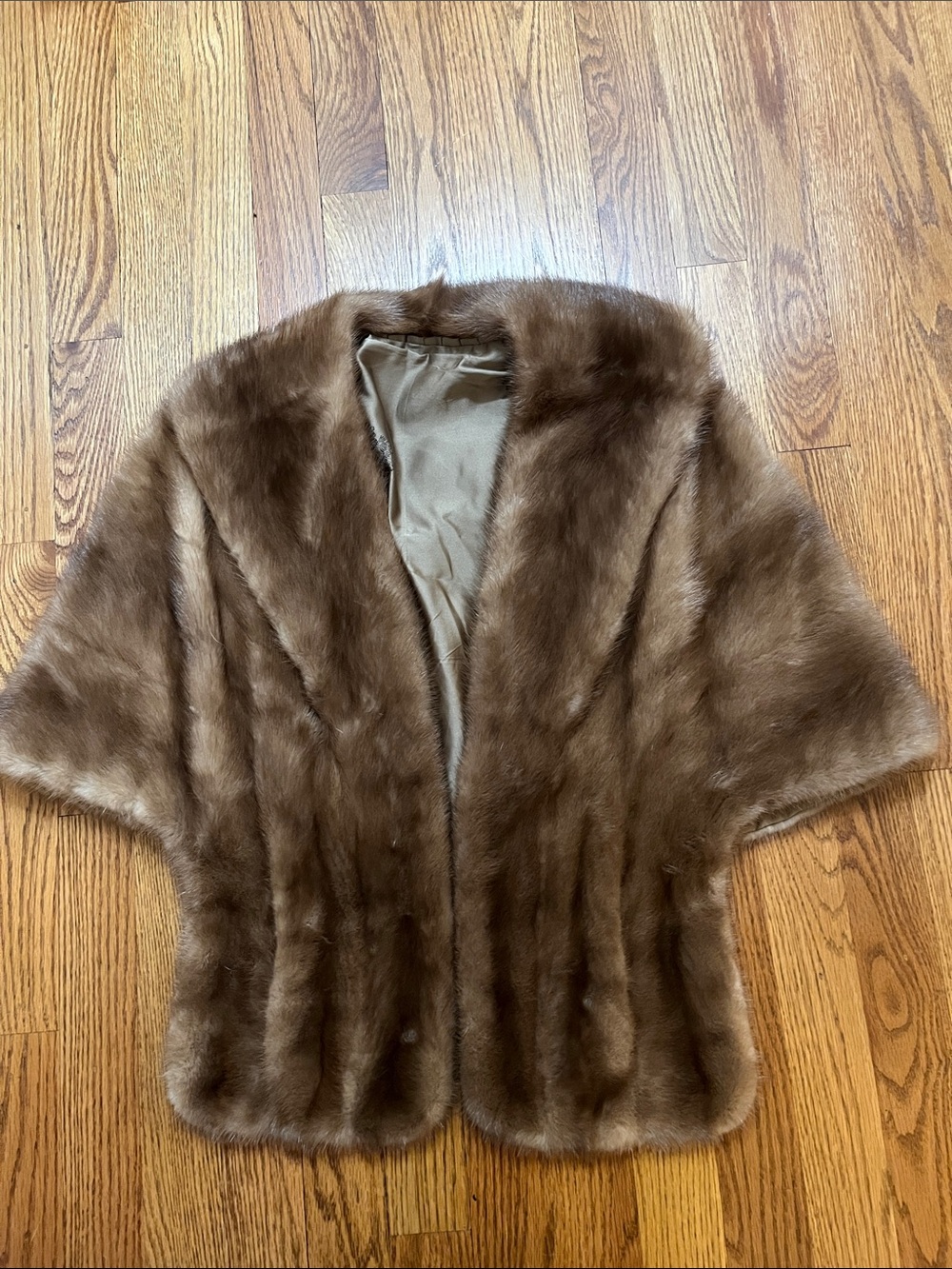 Vintage Mink Fur Caplet / Shawl